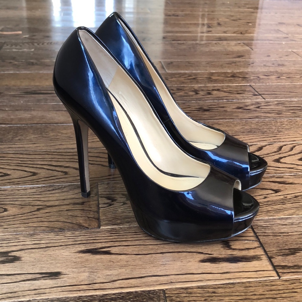 Aldo Dark Blue Patent Leather Stiletto - Size 7